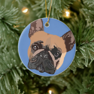 Ornement de Noël de Chien-taureaux français