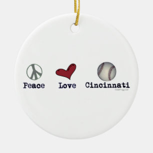 Ornement de Noël de Cincinnati d'amour de paix