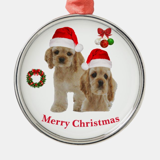 Ornement de Noël de Cocker Spaniel (Devant)