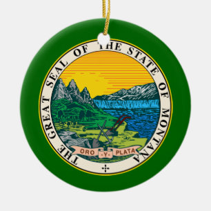 Ornement de Noël de crête du Montana