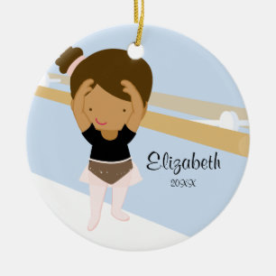 Ornement de Noël de danse de ballet de fille de