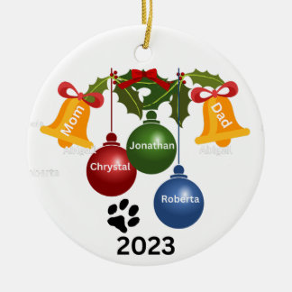Ornement de Noël de famille 2023, personnalisé