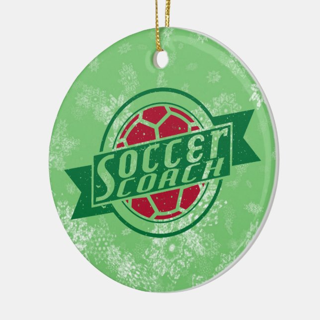 Ornement de Noël de football, entraîneur de footba (Gauche)