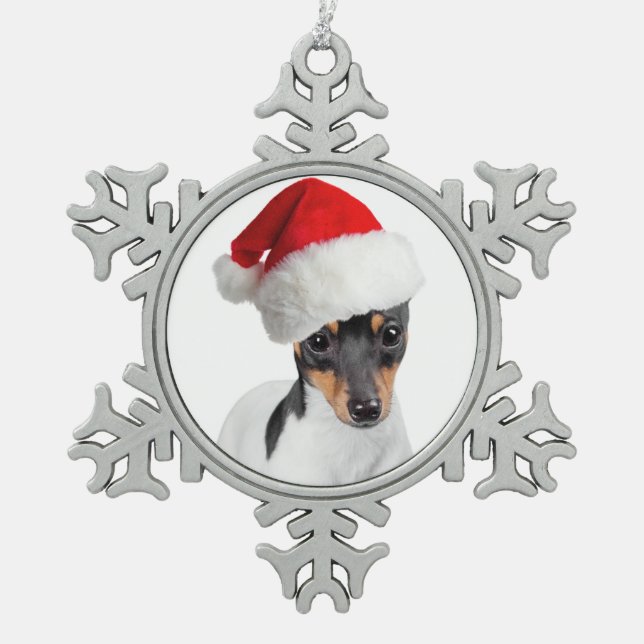 Ornement de Noël de Fox Terrier de jouet (Devant)