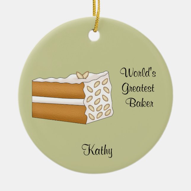 Ornement de Noël de gâteau aux amandes (Devant)