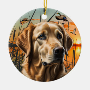 Ornement de Noël de Golden Retriever