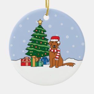 Ornement de Noël de golden retriever