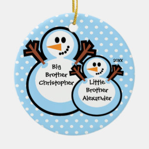 Ornement de Noël de grand et petit frère de