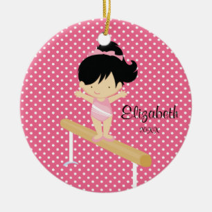 Ornement de Noël de gymnastique de fille de