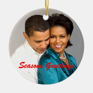 Ornement de Noël de Joyeuses Fêtes d'Obama