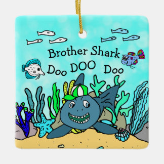 Ornement de Noël de la famille des requins frère