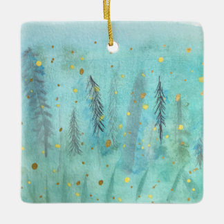 Ornement de Noël de la forêt de lucioles