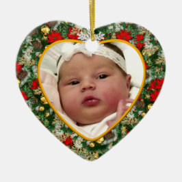 Ornement de Noël de la photo du bébé de souvenir
