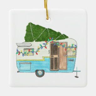 Ornement de Noël de la remorque Vintage de camping