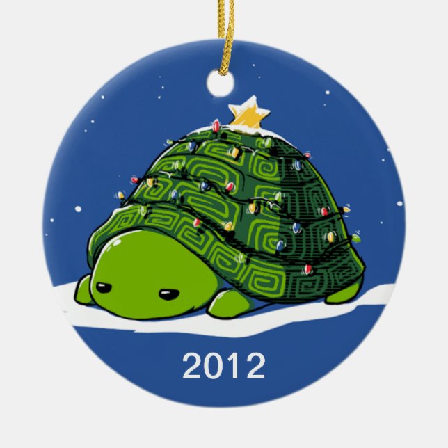 Ornement de Noël de la tortue (Devant)