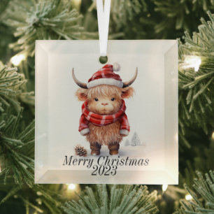 Ornement de Noël de la vache Highland
