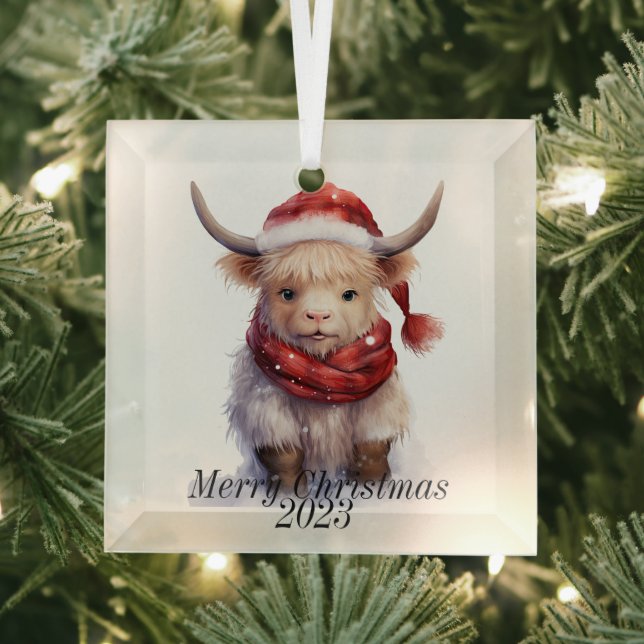 Ornement de Noël de la vache Highland (Insitu)