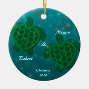 Ornement de Noël de l'amour de la tortue