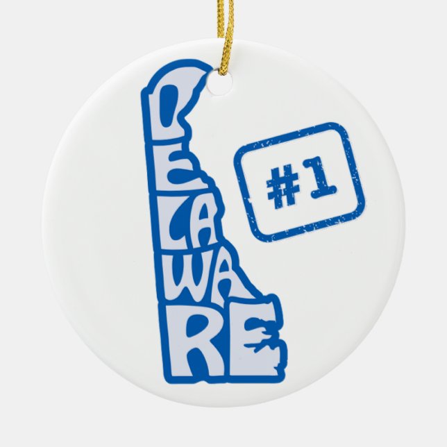 Ornement de Noël de l'État du Delaware (Devant)