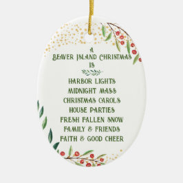 Ornement de Noël de l'île Beaver