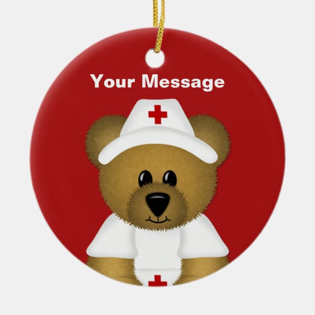 Ornement de Noël de l'infirmière personnalisée (Devant)