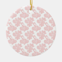 Ornement de Noël de luxe floral rose