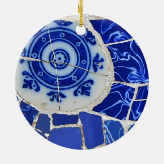 Ornement de Noël de mosaïque de Gaudi (Dos)