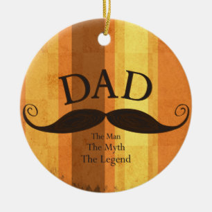 Ornement de Noël de moustache de papa