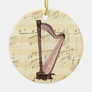 Ornement de Noël de musique de harpe