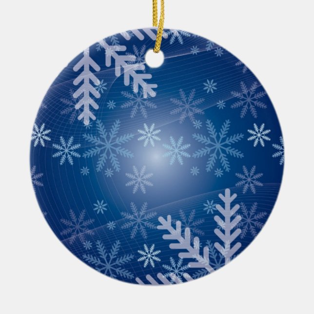 ornement de noël de neige bleue (Devant)