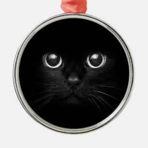 Ornement de Noël de Noël de chat noir