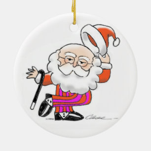 Ornement de Noël de Père Noël de danse