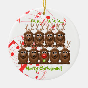 Ornement de Noël de père Noël Reindeer