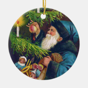 ornement de Noël de père Noël victorienne