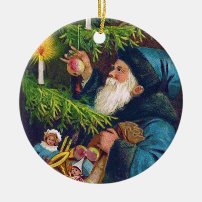 ornement de Noël de père Noël victorienne (Devant)