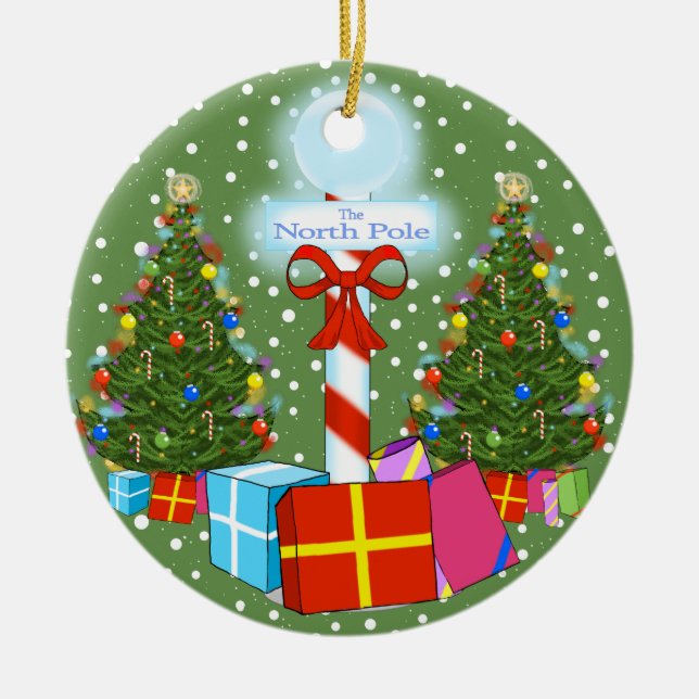 Ornement de Noël de Pôle Nord (Devant)