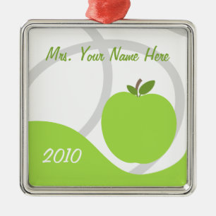 Ornement de Noël de professeur - Apple vert