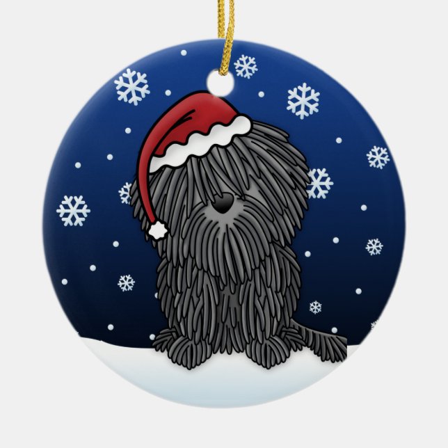 Ornement de Noël de Puli de bande dessinée de (Devant)