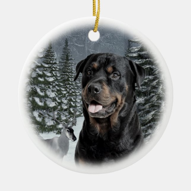 Ornement de Noël de Rottie (Devant)
