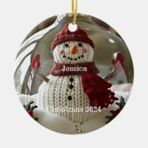 Ornement de Noël de Snowman personnalisé