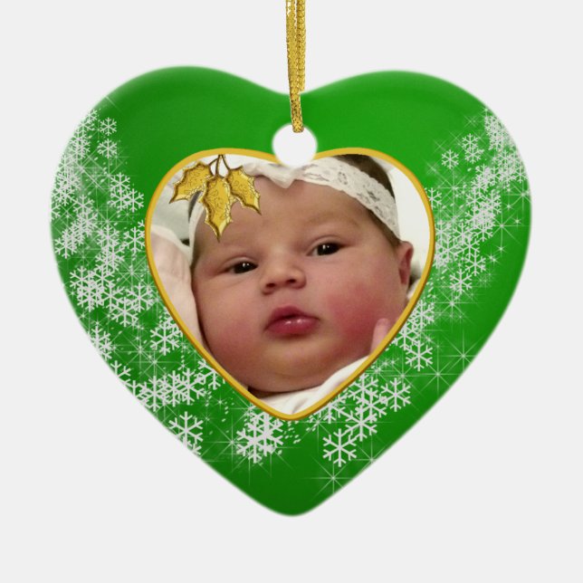 Ornement de Noël de souvenir de la photo du bébé (Devant)