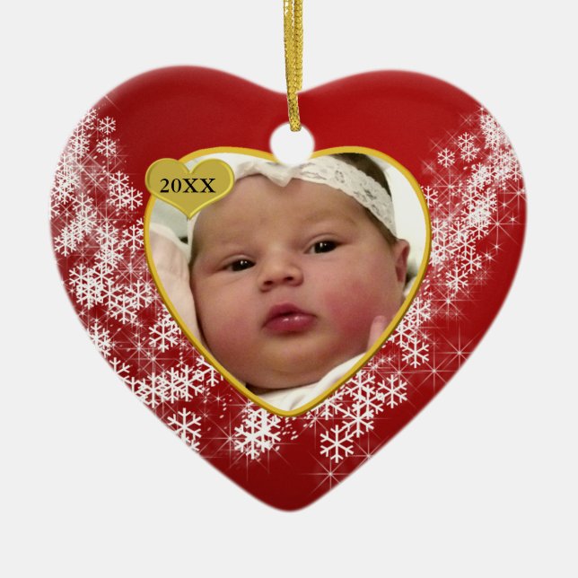 Ornement de Noël de souvenir de la photo du bébé (Devant)
