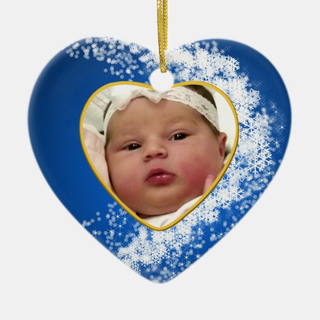 Ornement de Noël de souvenir de la photo du bébé (Devant)