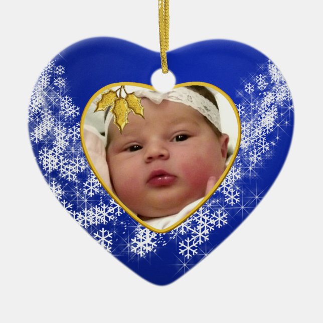 Ornement de Noël de souvenir de la photo du bébé (Devant)