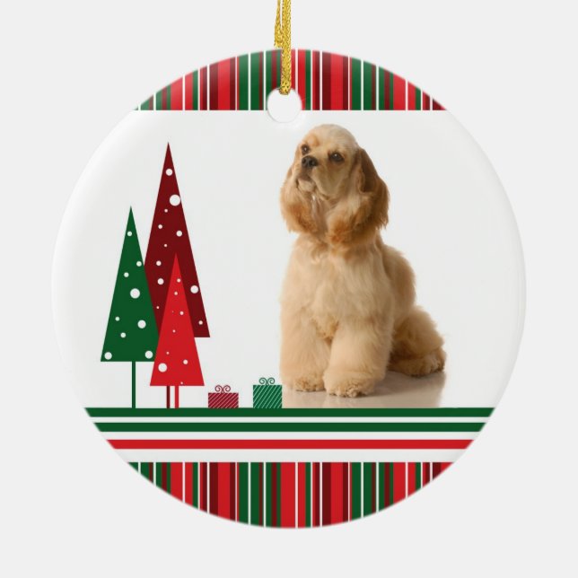 Ornement de Noël de Spanial de cocker (Dos)