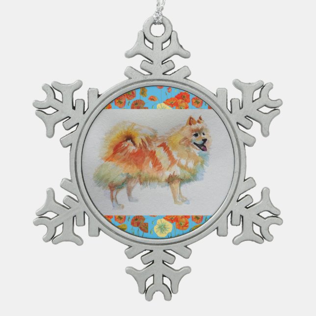Ornement de Noël de Spitz Pomeranian (Devant)