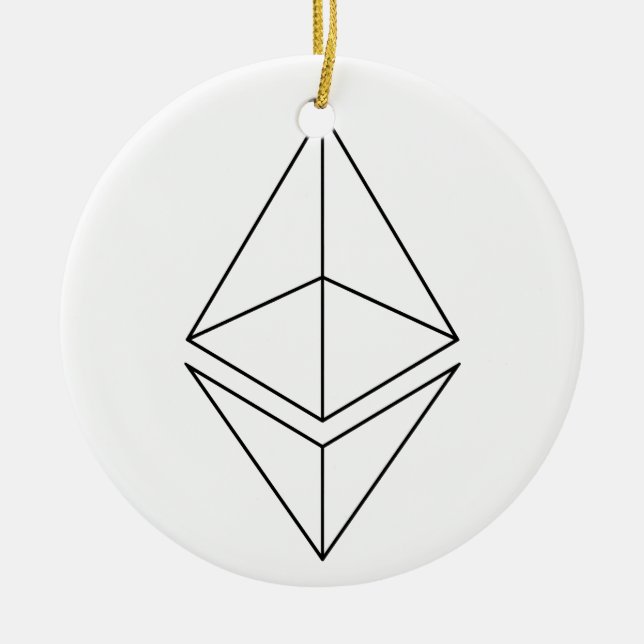 Ornement de Noël de symbole de logo d'Ethereum Eth (Devant)