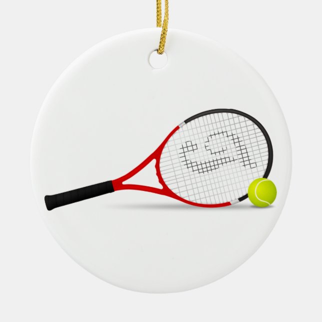 Ornement de Noël de tennis (Devant)