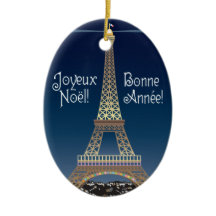 Ornement de Noël de Tour Eiffel