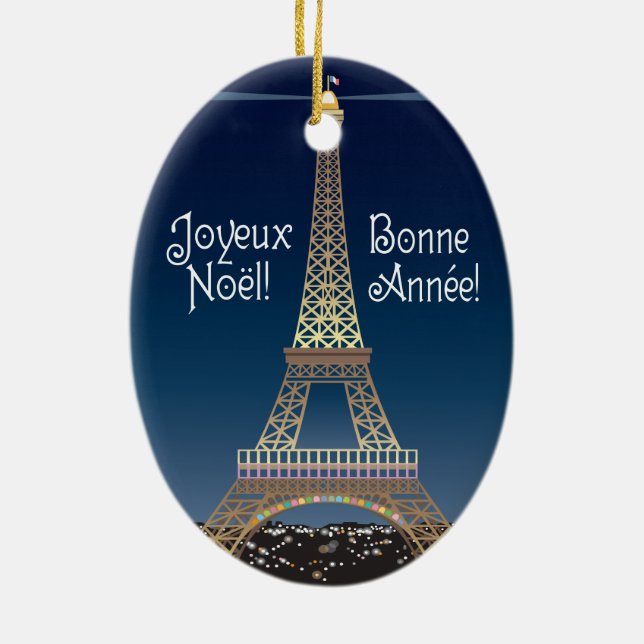 Ornement de Noël de Tour Eiffel (Dos)